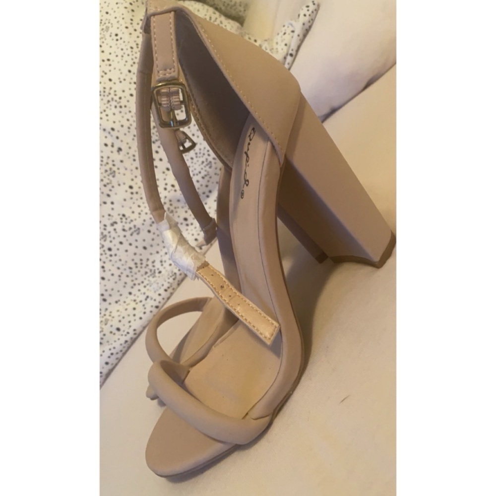 NEW! Nude open toe heels
